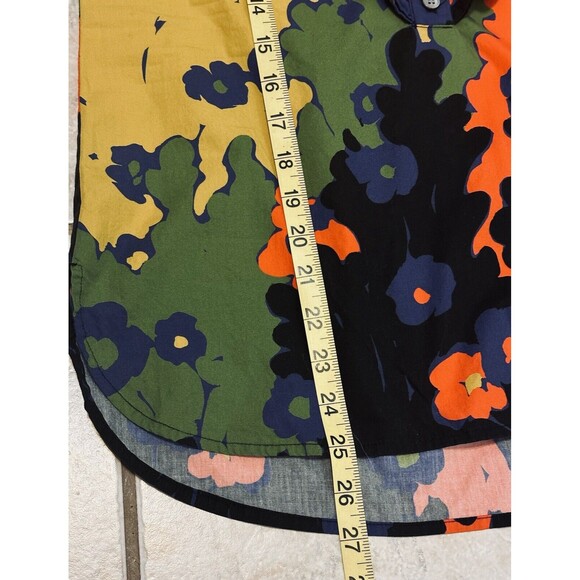 J Crew Size XS Rufflefit Fit Boy Shirt In Ratti® Meltin Floral Boho Art To Wear - Picture 9 of 12
